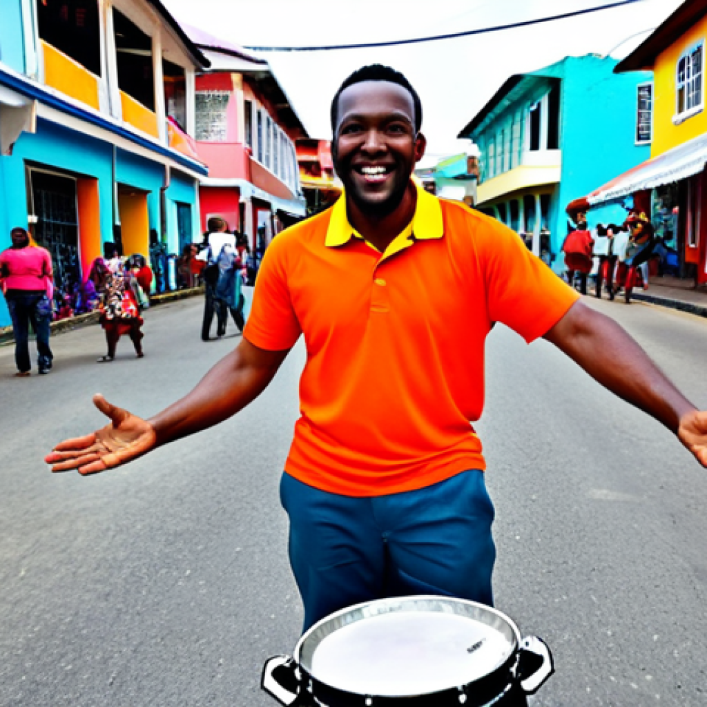 트리니다드 토바고에서 한국 대사관 연락처 - Steelpan Musician**

"A professional steelpan musician in Trinidad and Tobago, fully clothed in brig...