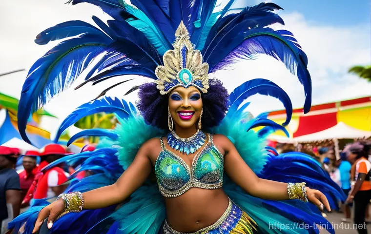 트리니다드 토바고 카르니발 코스튬 대여 - Prompt 1: "The Radiant Frontline Masquerader"**