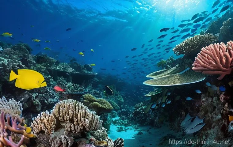 트리니다드 토바고 해변 추천 - **Prompt:** "A breathtaking, secluded beach on Tobago, reminiscent of Pirate's Bay or Charlotteville...